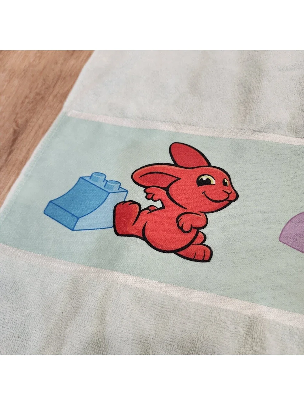 LEGO Duplo TOWEL 100% Cotton 28” x 31” Pool Half Size Floor Mat Toddler EUC Rare